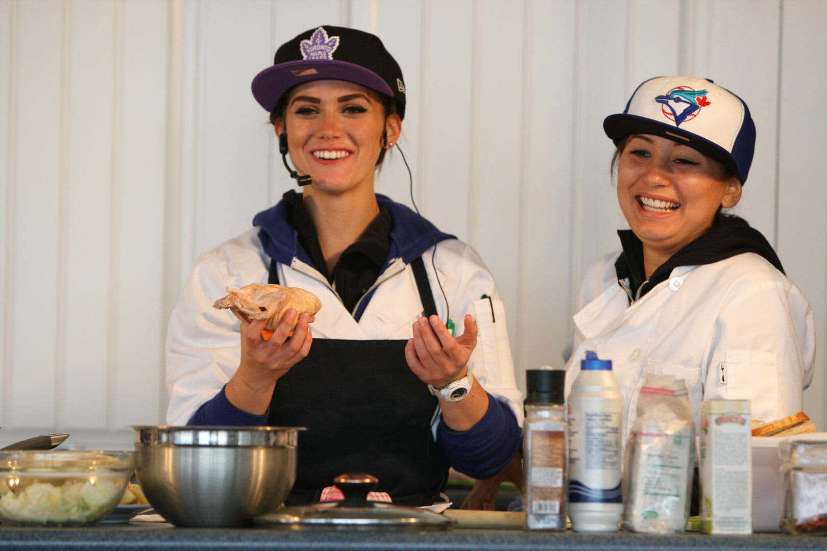 Cooking demonstrations by Sonia and Shannon